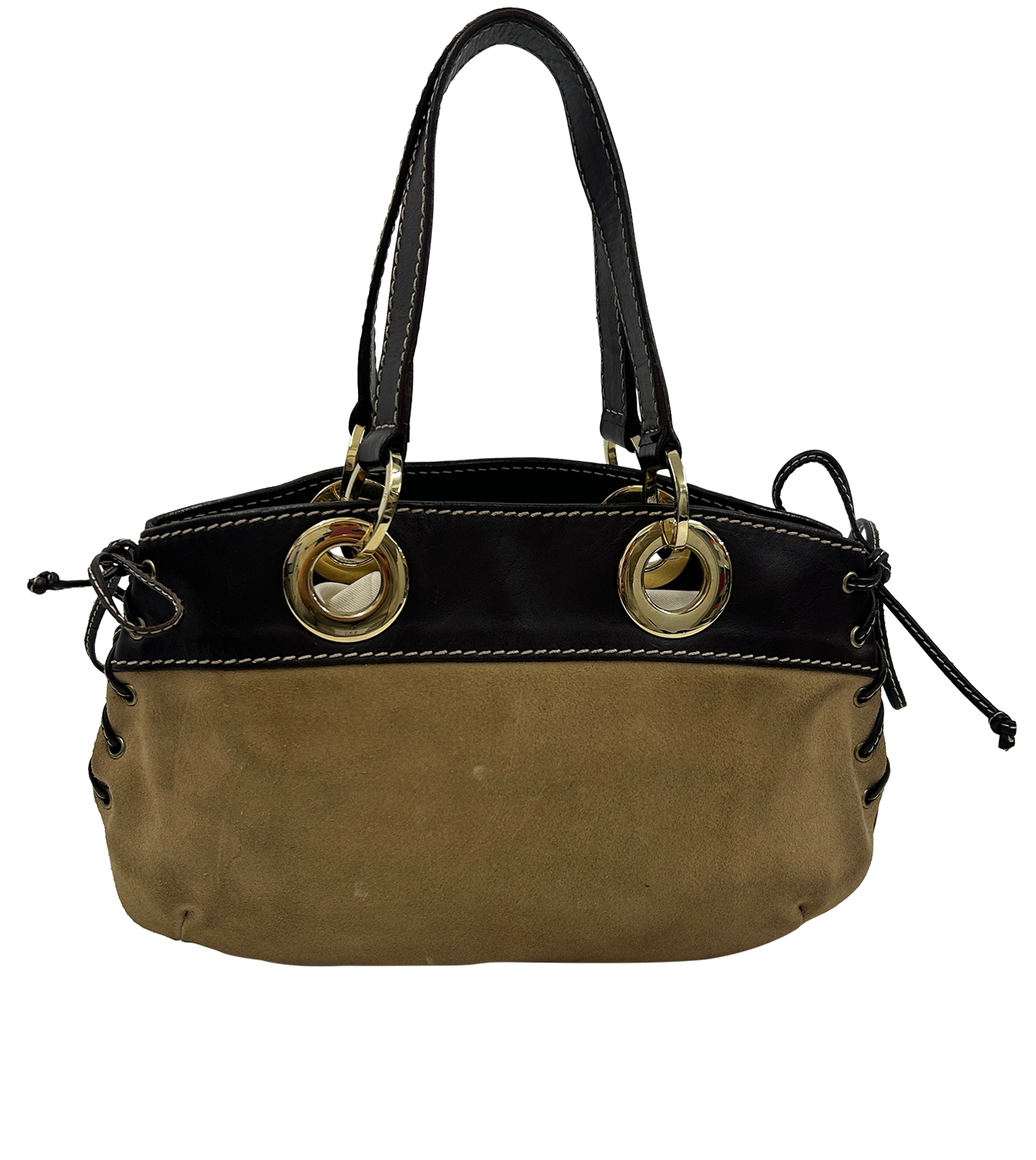 Tote, 220&euro;, Bolso, Beige/Marrón, Cuero - Ante, Vista trasera